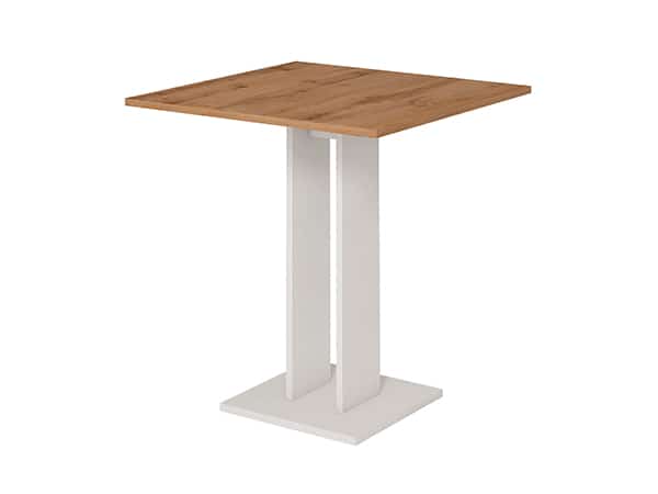 СТОЛ ОБЕДЕННЫЙ СТ135.0 (650*650*770) (ЛДСП Дуб Вотан/ЛДСП Белый Бриллиант (0157/0156)) - фото 1