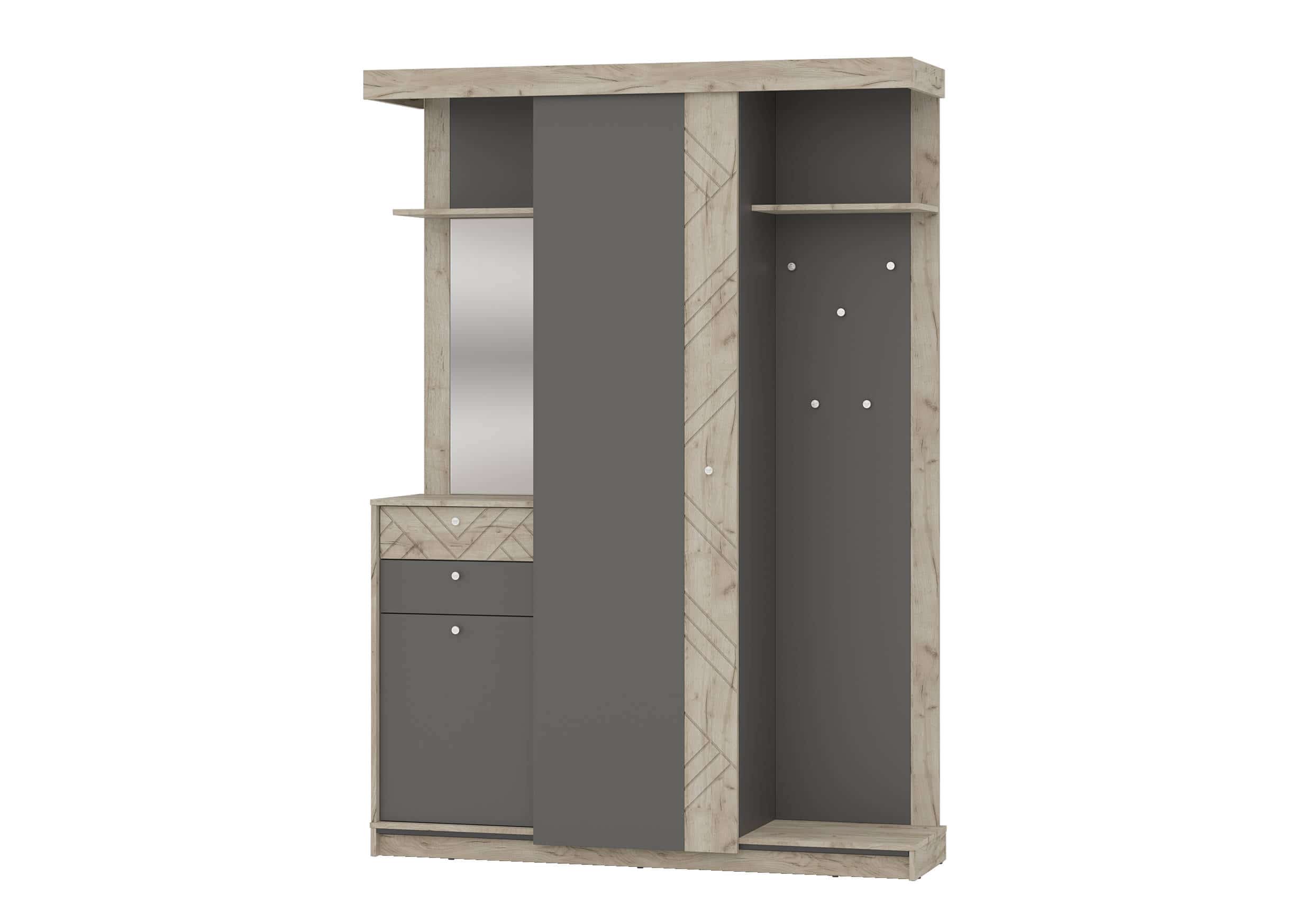 ЛОРЕЙН (дуб крафт серый/графит мдф-крафт серый) - фото 1