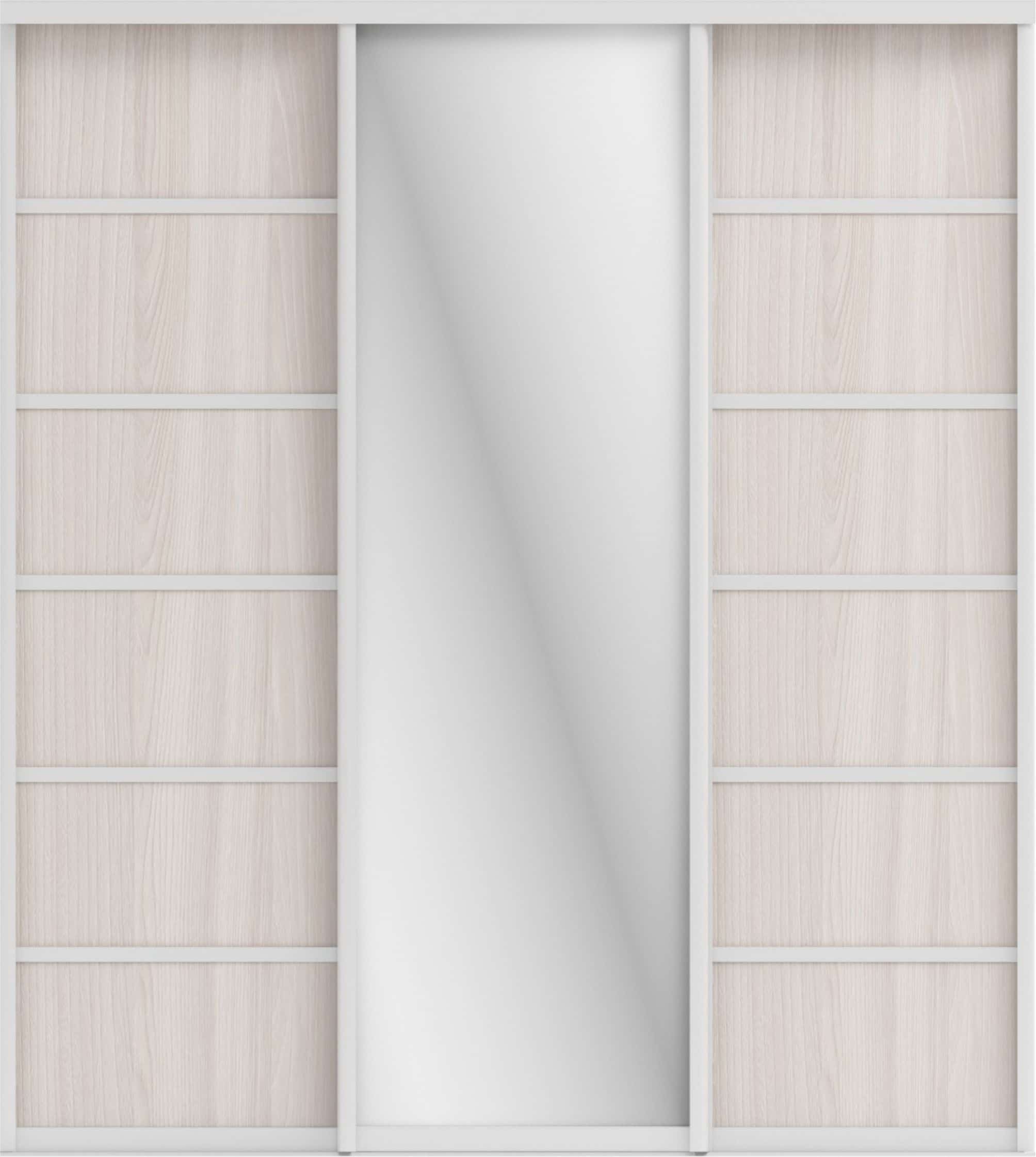 СТИВ (ЗЕРКАЛО/ЛДСП) (ясень светлый/профиль С хром) - фото 2