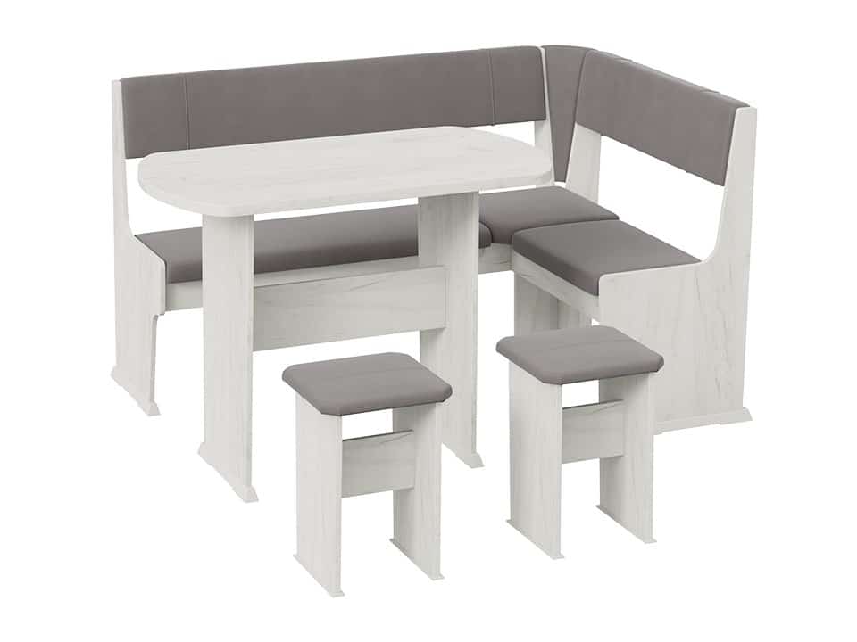 РИО (дуб крафт белый/микровелюр duna steel) - фото 1