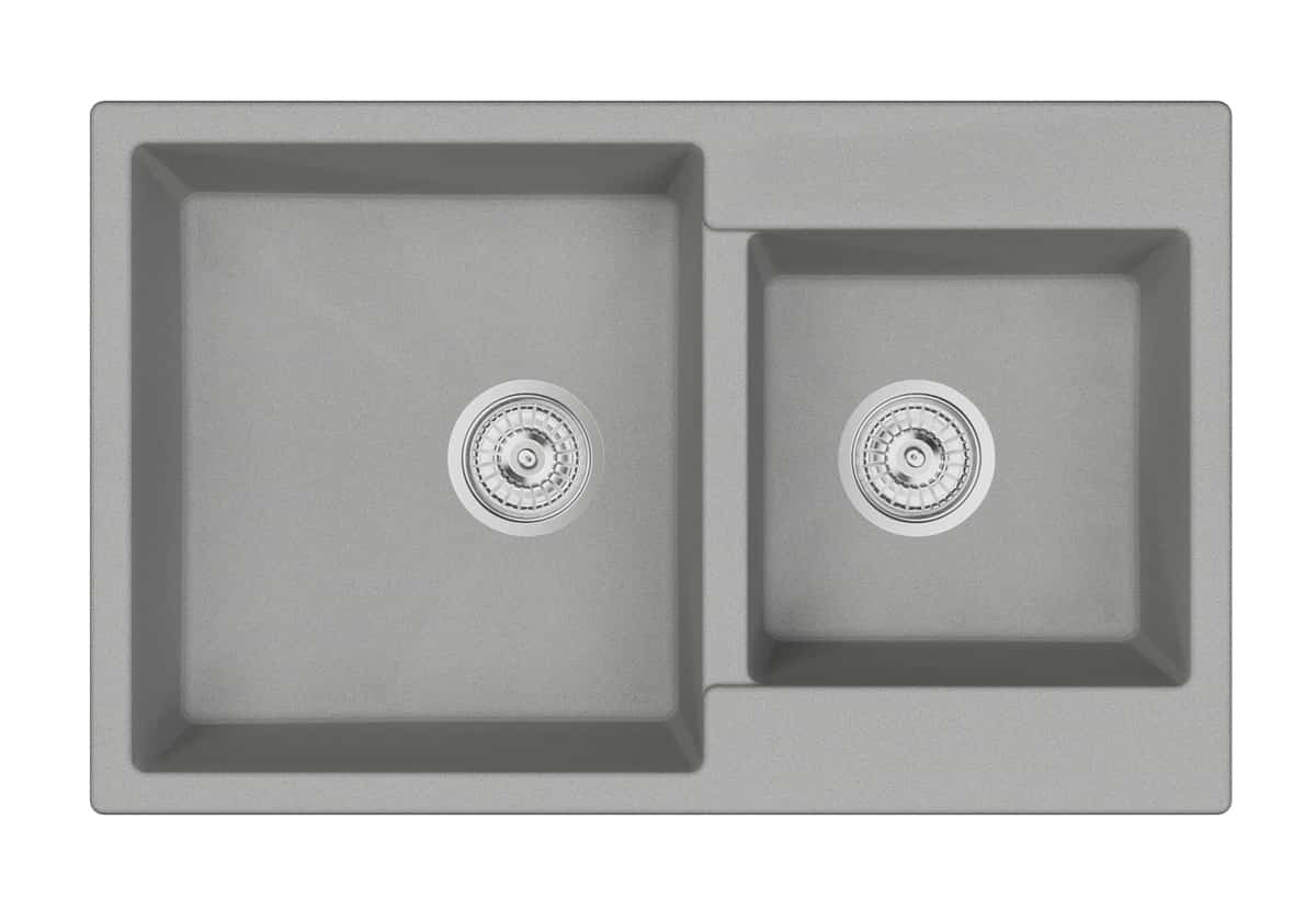 EMAR ГРАНИТ EMQ-2800.Q МОЙКА ВРЕЗНАЯ ДВЕ ЧАШИ 800*500 (барит) - фото 1