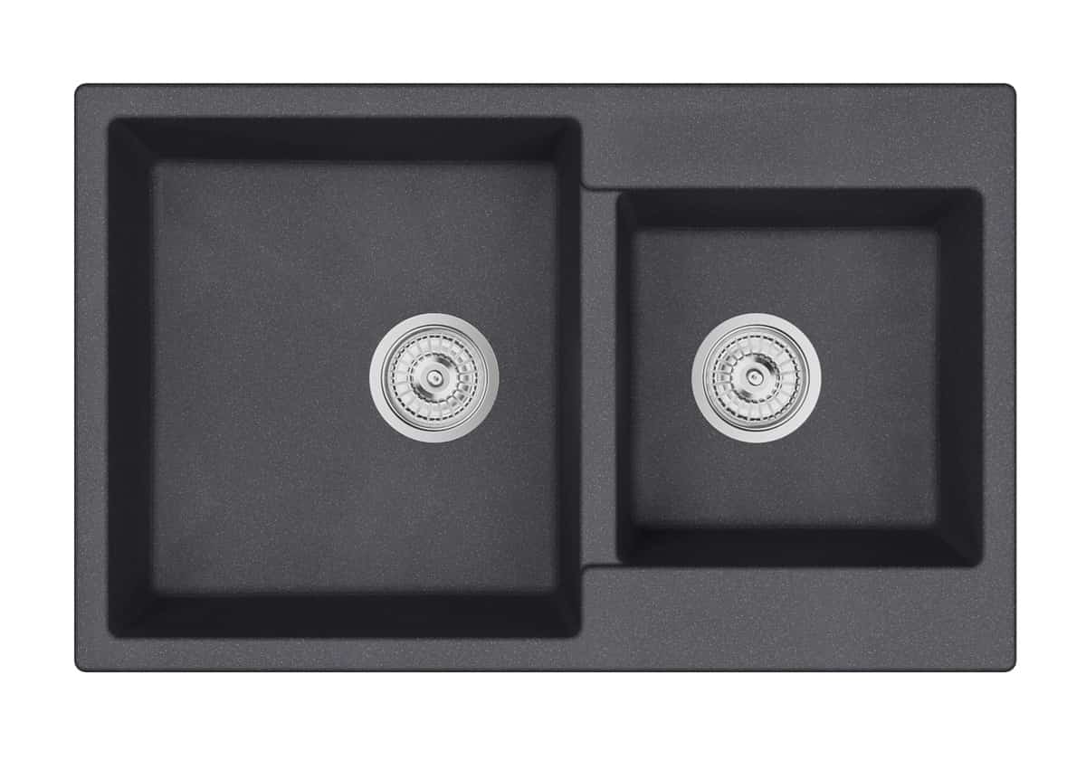 EMAR ГРАНИТ EMQ-2800.Q МОЙКА ВРЕЗНАЯ ДВЕ ЧАШИ 800*500 (морион) - фото 1