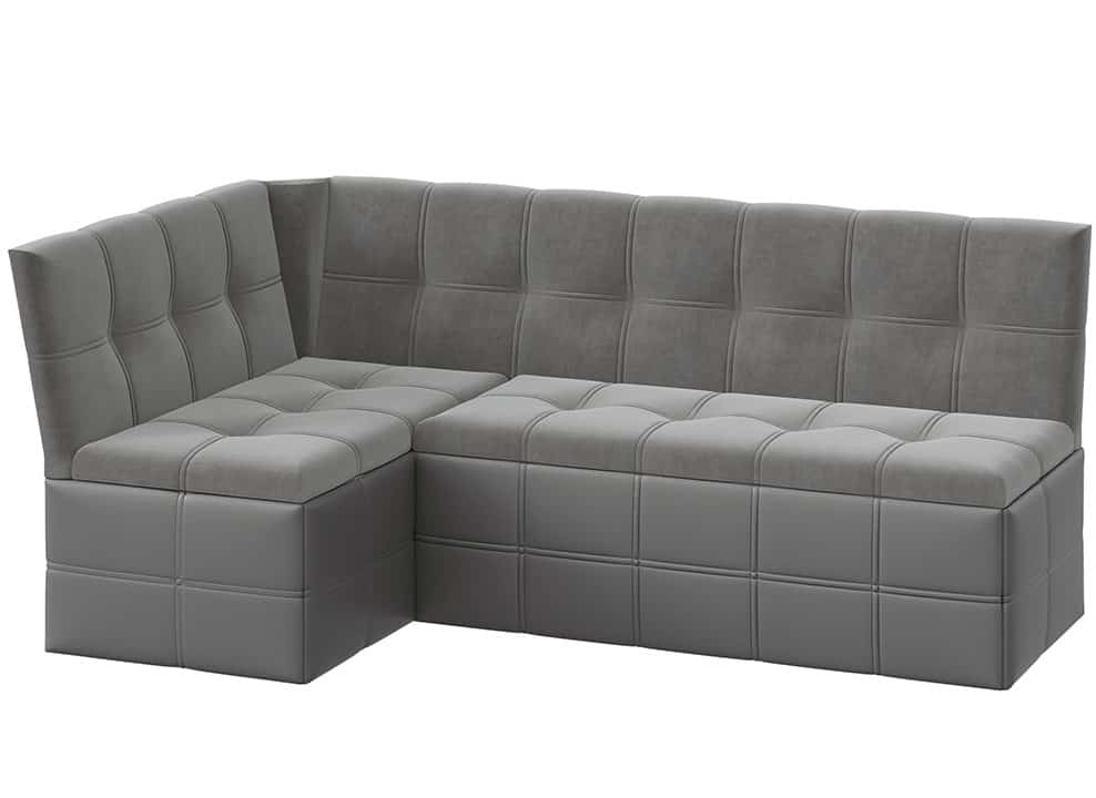 ДОМИНО (кожзам серый/велюр серый) - фото 1