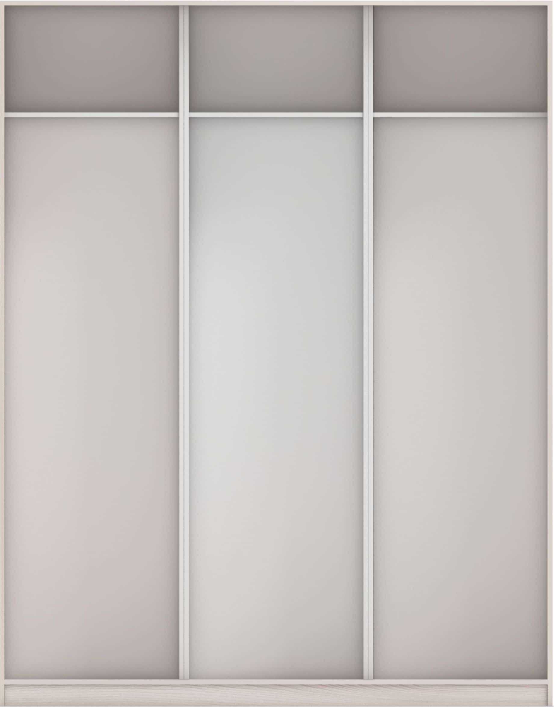 КОРПУС ШКАФА 1800*600*2300 ММ С АНТРЕСОЛЬНЫМИ ПОЛКАМИ (Корпус: ЯСЕНЬ СВЕТЛЫЙ, Наполнение: БЕЛЫЙ шагрень) - фото 3