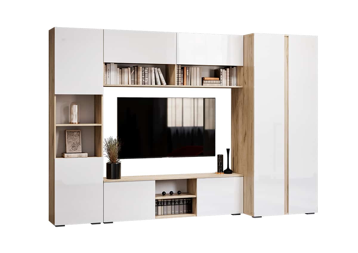 ВИРОЛА (дуб крафт серый/глянец белый) - фото 1