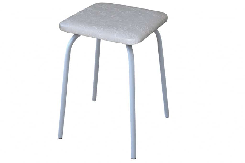 ТАБУРЕТ ТБ14.3/7 ВИНИЛИСКОЖА (Белый/Серый (03/08)) - фото 1