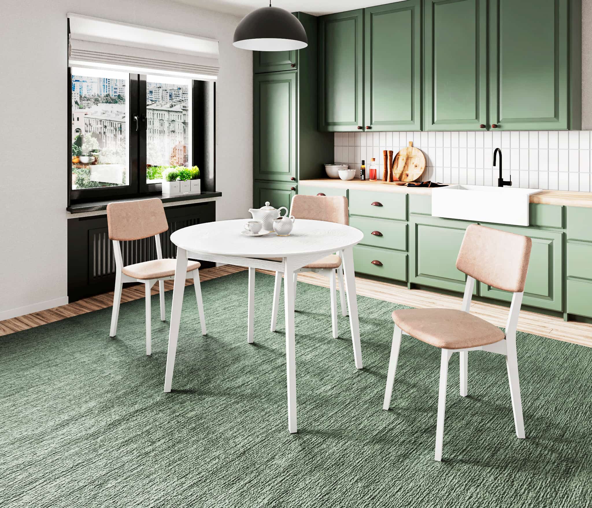 ФОРЛИ Т1/ТЕО (дуб крафт белый / белый матовый) - фото 1