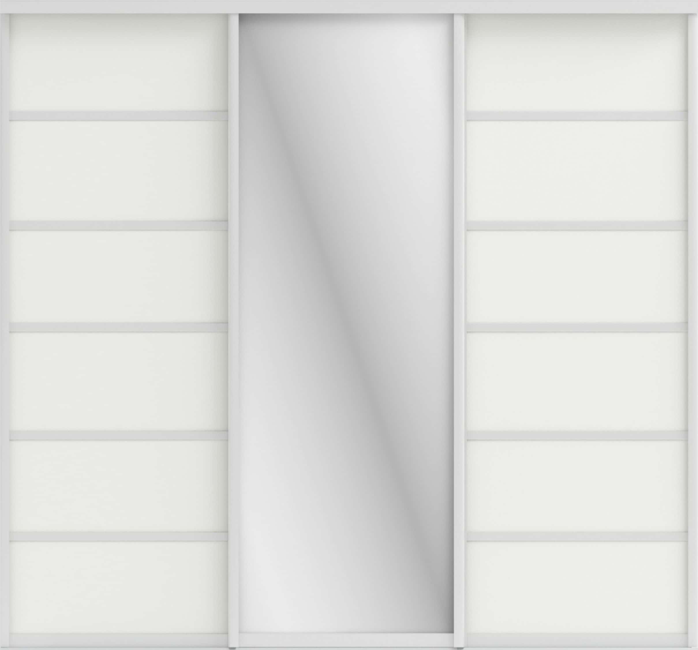 СТИВ (ЗЕРКАЛО/ЛДСП) (белый шагрень/профиль С хром) - фото 2