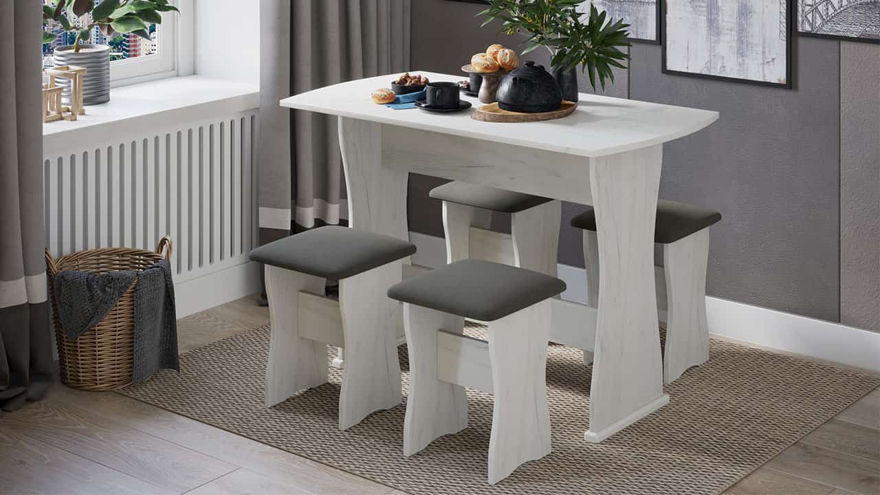 ТИП 1 (дуб крафт белый/велюр серый) - фото 3