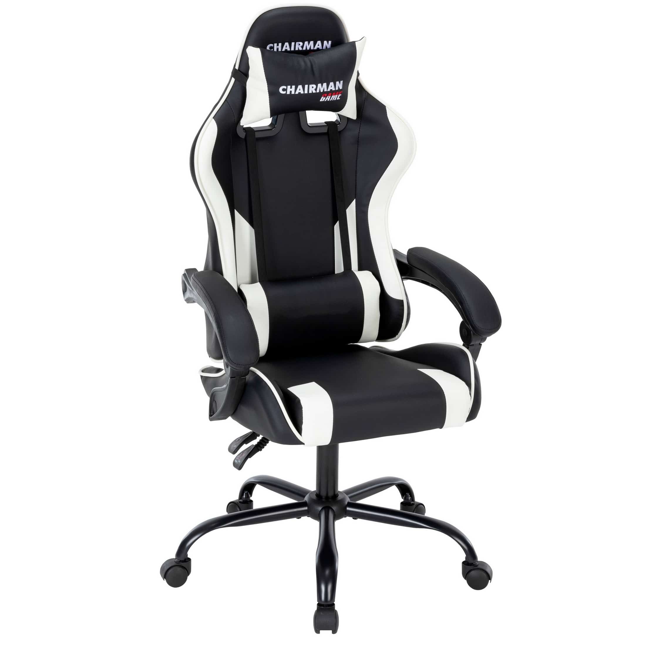 CHAIRMAN CH 41 (экокожа, черно-белый) - фото 1