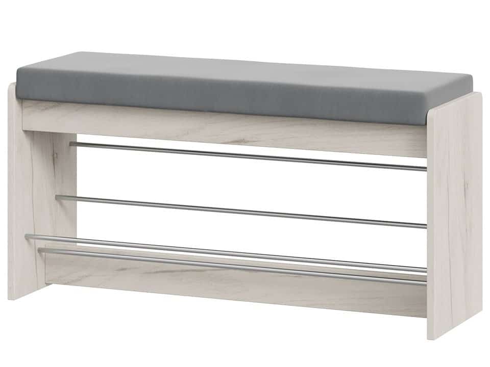 ТАЙМ (дуб крафт белый/велюр серый) - фото 1