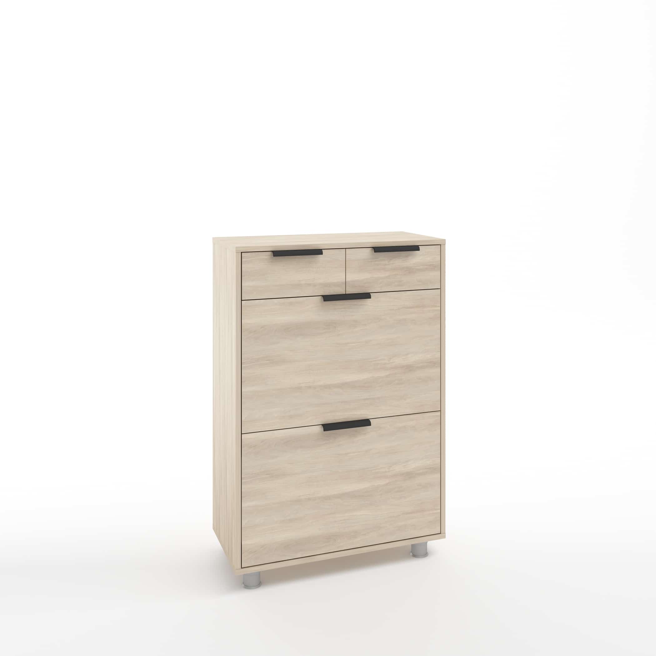 ТУМБА ПОД ОБУВЬ (АРТ. ТО-2М) (700*330*1024ММ) (либерти/наполнение графит/ ручка СА-6, цвет - черный) - фото 1