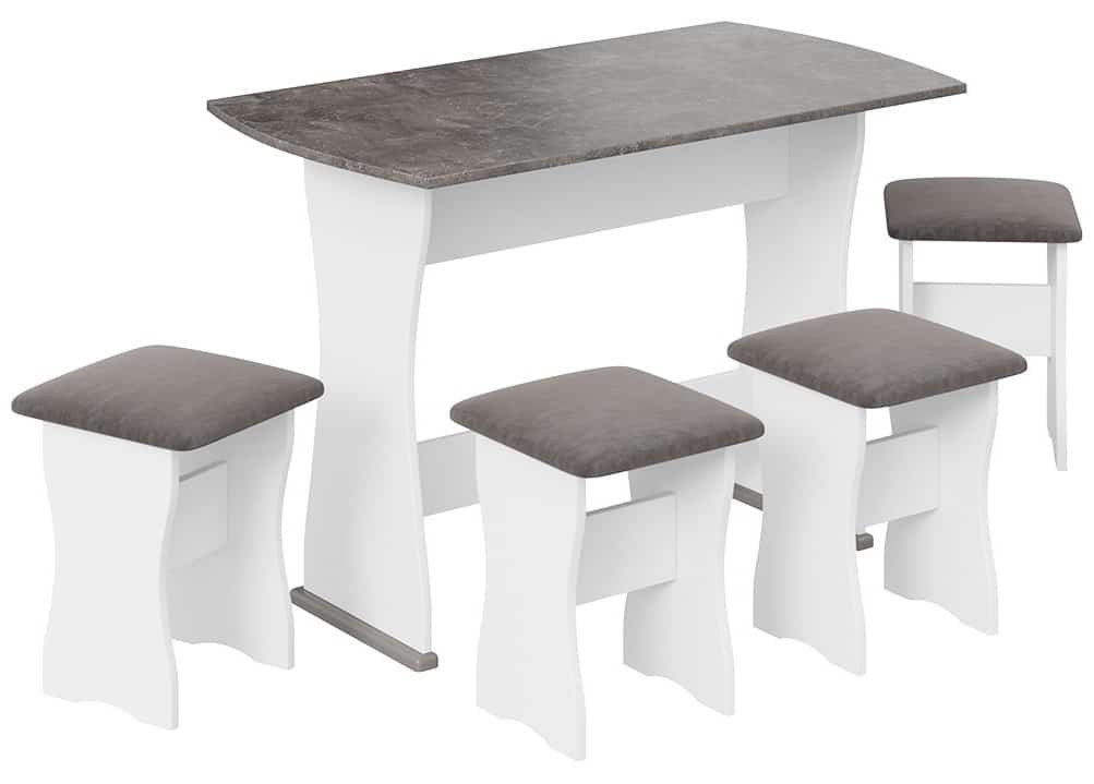 ТИП 1 (белый/ателье темный/иск.замша Stone) - фото 1