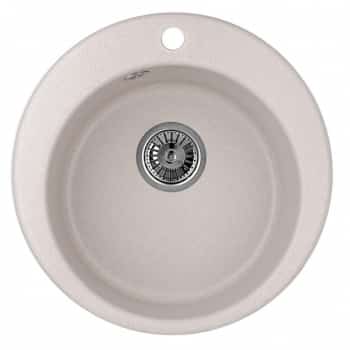 EMAR ГРАНИТ EM-4801 МОЙКА ВРЕЗНАЯ КРУГЛАЯ D480, С ВЫРЕЗОМ ПОД СМЕСИТЕЛЬ (пирит/берилл) - фото 1