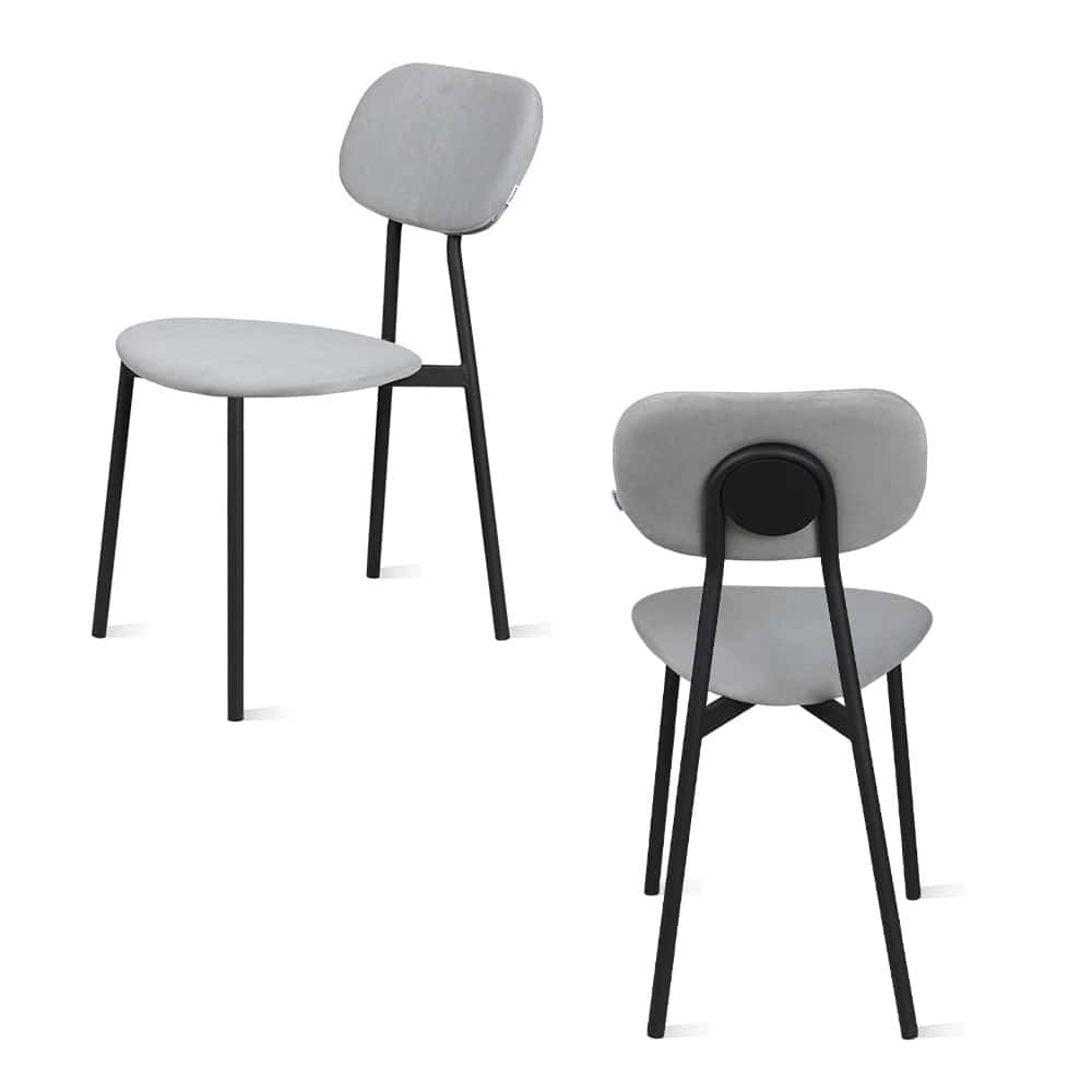 МОДЕРН (Текстиль DREAM steel (светло-серый)/каркас черный муар) - фото 1