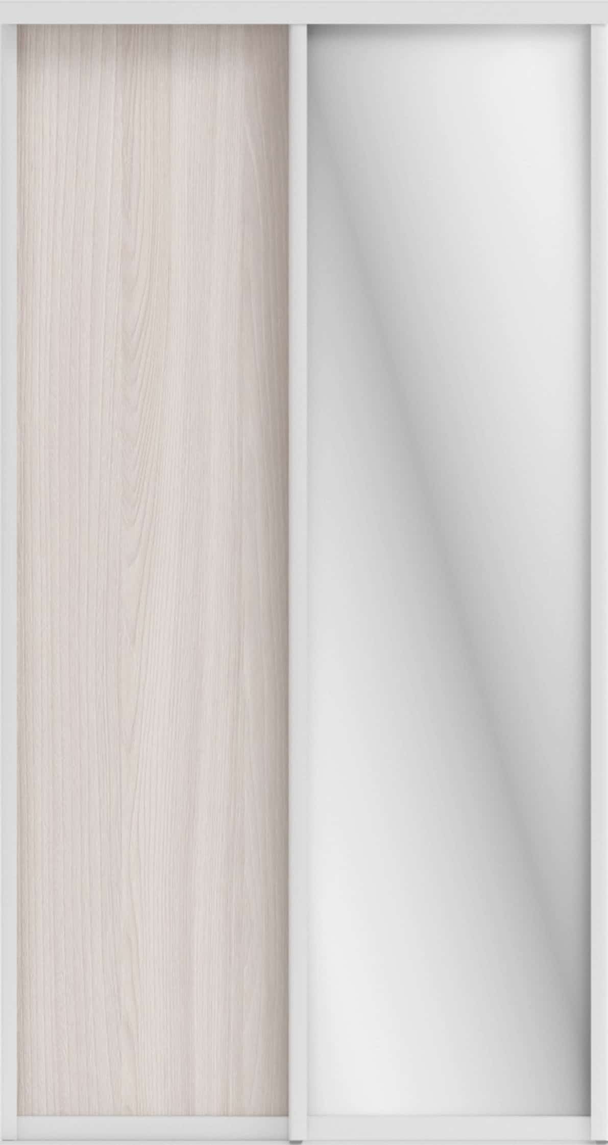 ОРИОН (ЗЕРКАЛО/ЛДСП) (ясень светлый/профиль С хром) - фото 1