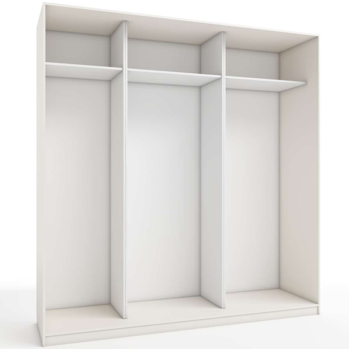 КОРПУС ШКАФА 2200*600*2300 ММ С АНТРЕСОЛЬНЫМИ ПОЛКАМИ (Корпус: ТЭФФИ, Наполнение: БЕЛЫЙ шагрень) - фото 1