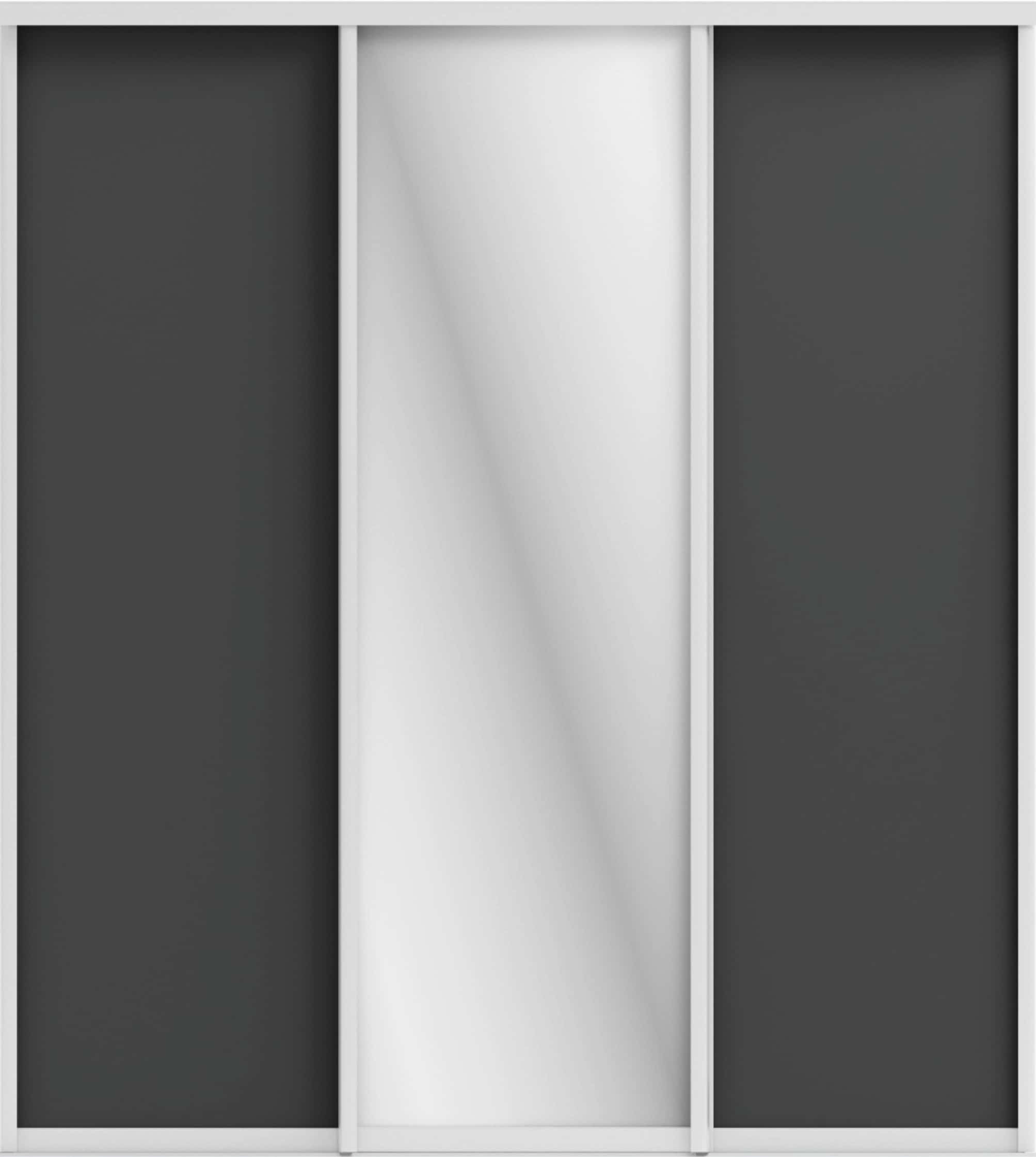 ОРИОН (ЗЕРКАЛО/ЛДСП) (графит/профиль С хром) - фото 1