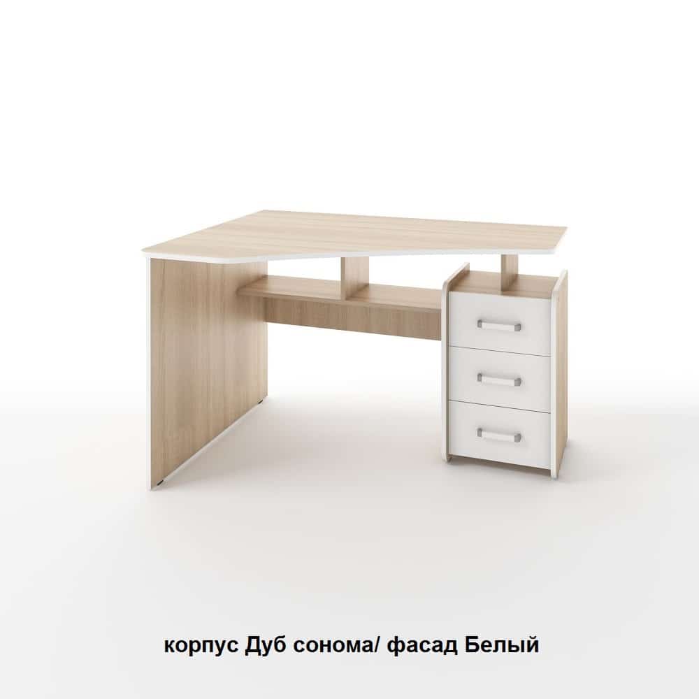 ГЛАЙД (корпус дуб сонома/ фасад белый легкий шелк/ кромка белая) - фото 1