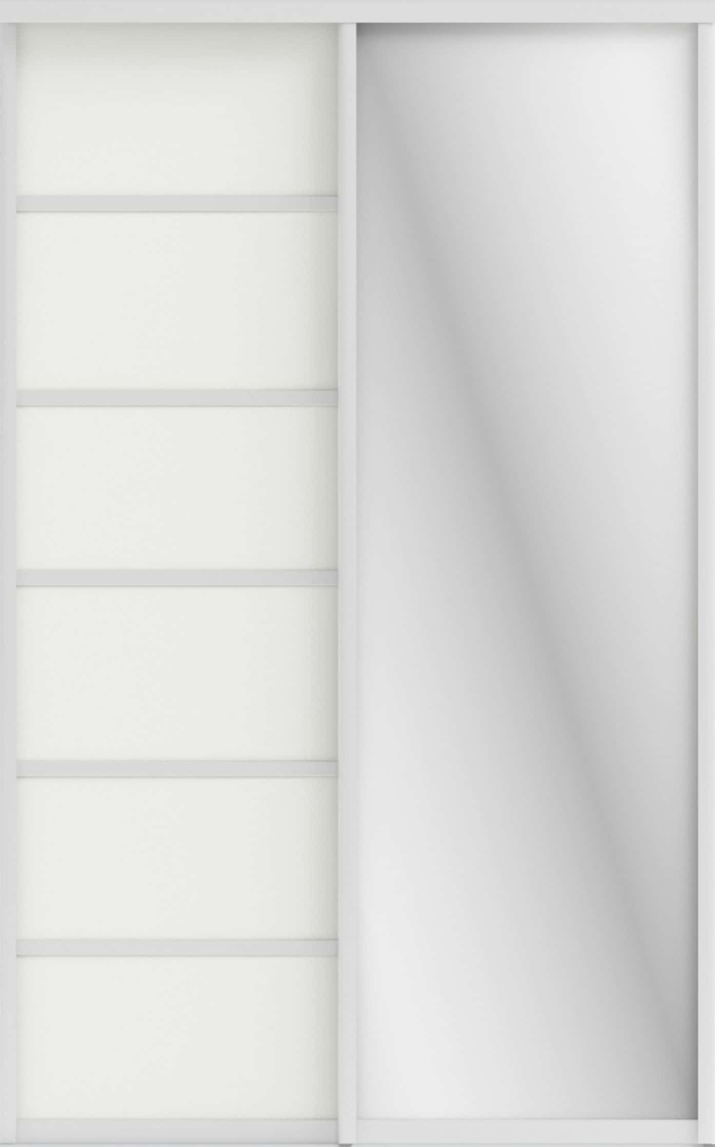 СТИВ (ЗЕРКАЛО/ЛДСП) (белый шагрень/профиль С хром) - фото 2