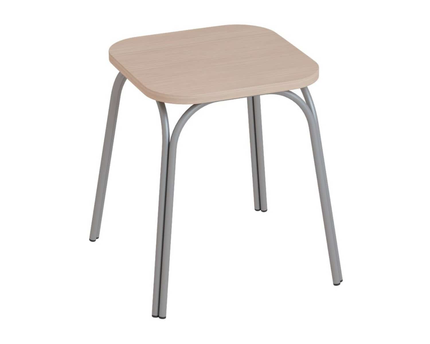 ТАБУРЕТ ТБ17 ЛДСП (АРТ.ТБ 17. 3/1) (Алюминий Хром/Ясень шимо светлый (00/94)) - фото 1