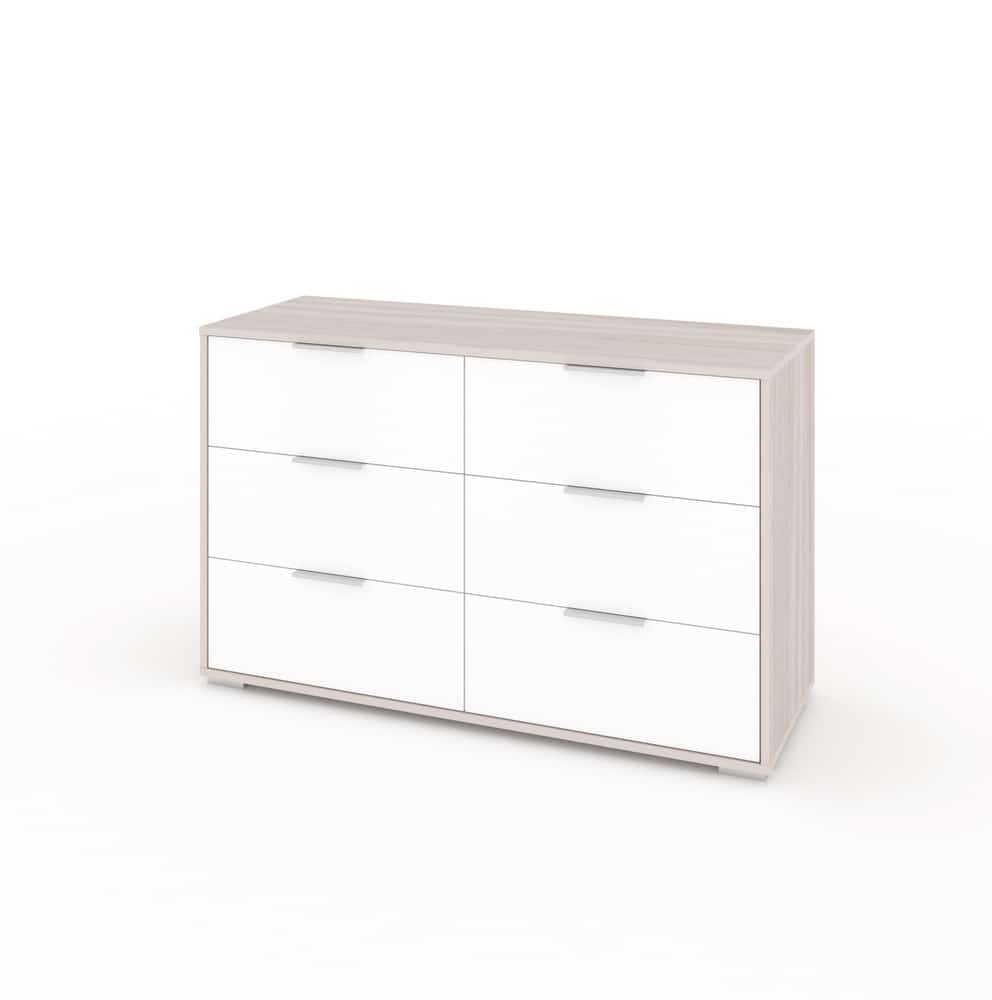 ЛАРС-6-1200 (ясень светлый/белый шагрень, ручка СА-1, цвет - металлик) - фото 1