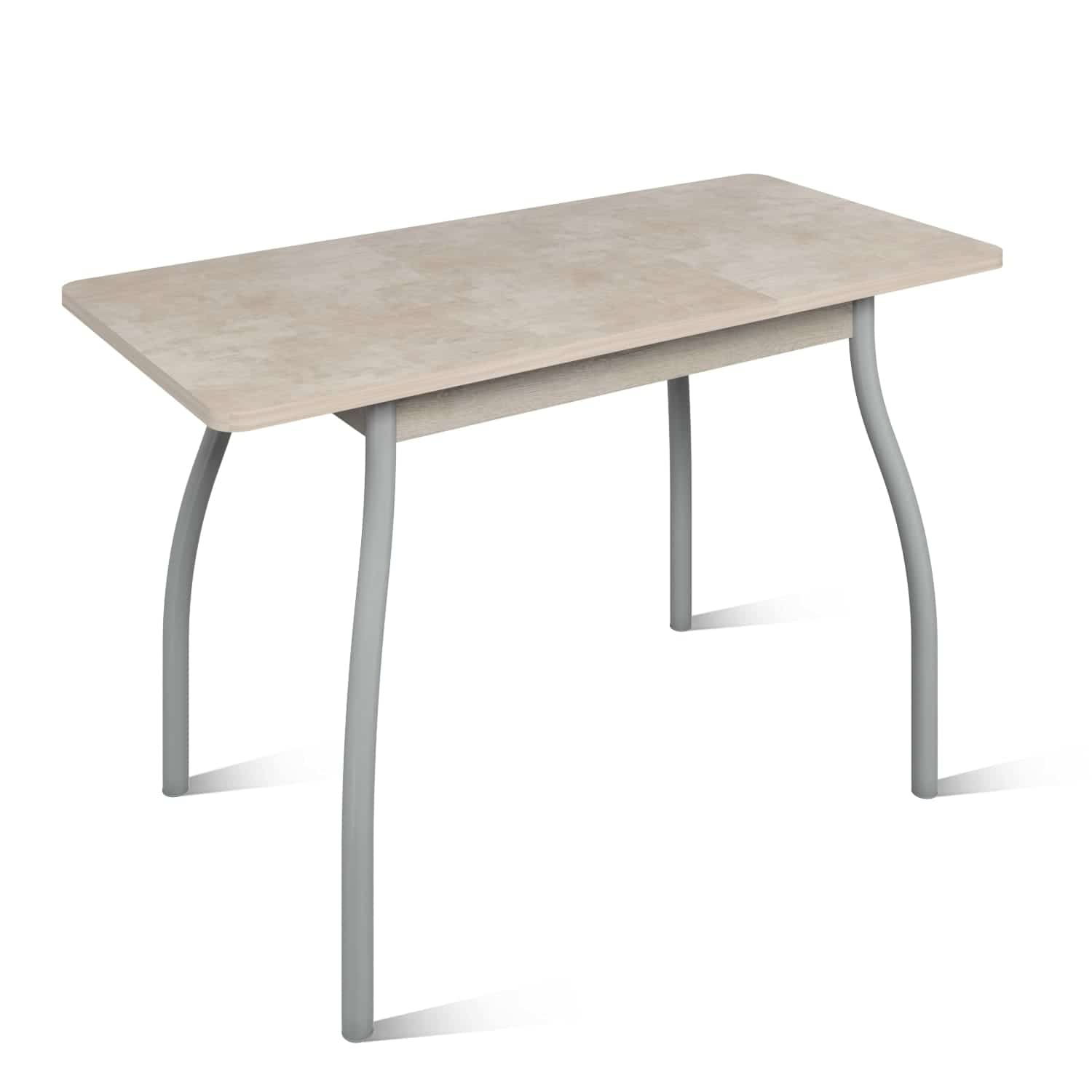 ОРИОН.4 (столешница: Пластик Бежевый камень/каркас: алюминий (светло-серый)) - фото 1