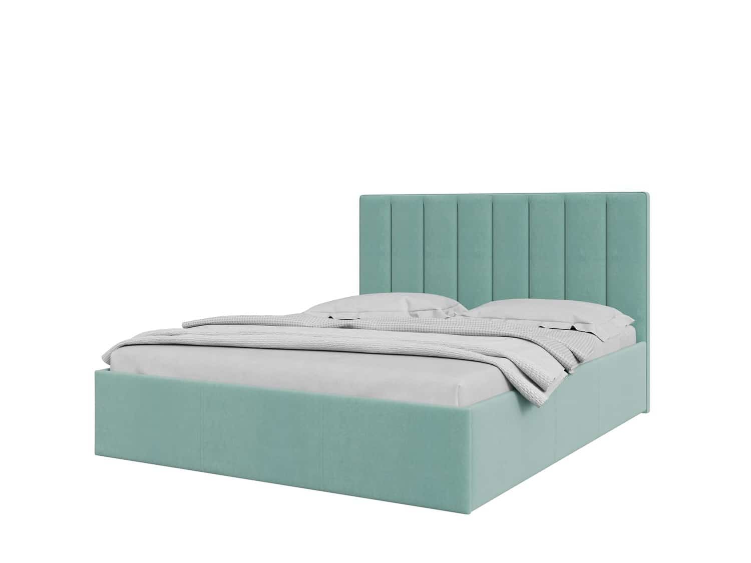 ПРАГА (СПИНКА КРОВАТИ): 1600Х2000ММ (ТКАНЬ) (велюр Vivaldi 9 (мятная)) - фото 1