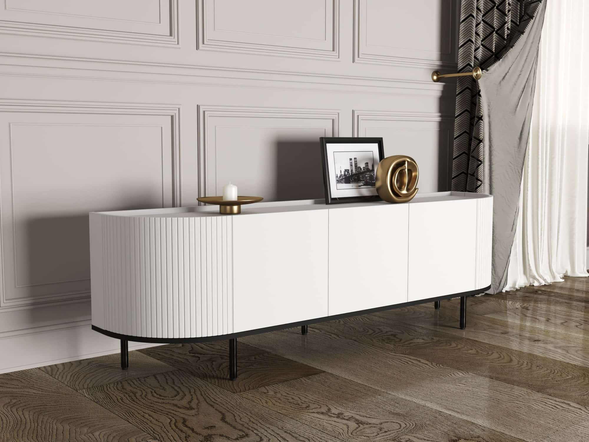 ЭЛИС (мдф белый+лдсп белый, корпус белый) - фото 1