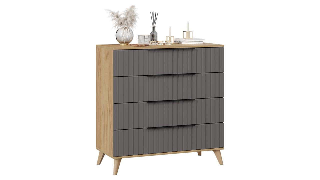 ХИЛТОН (Бук матовый/Дуб крафт золотой/Графит матовый) - фото 1