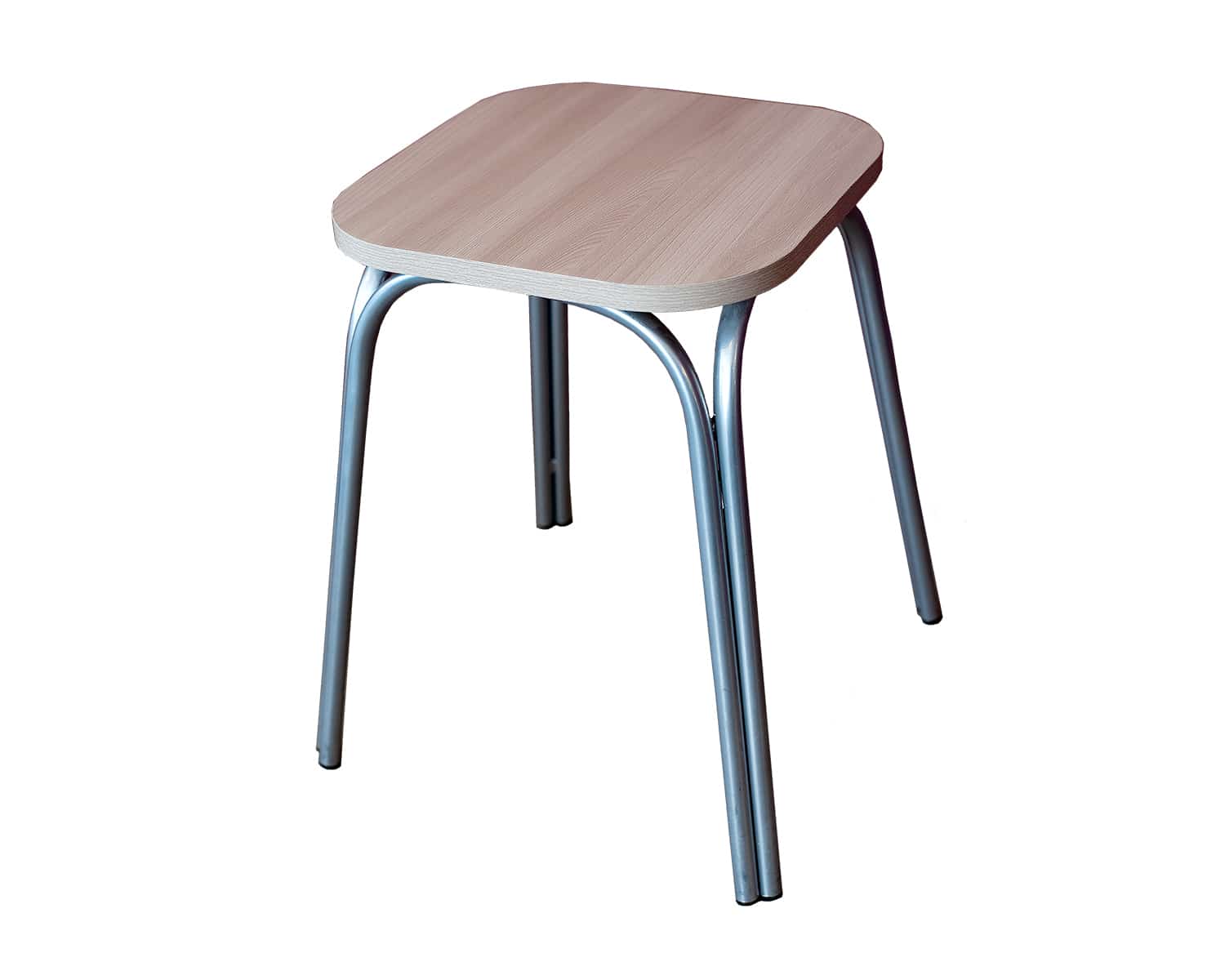 ТАБУРЕТ ТБ17 ЛДСП (АРТ.ТБ 17. 3/1) (Алюминий Хром/Ясень шимо темный (00/94А)) - фото 1