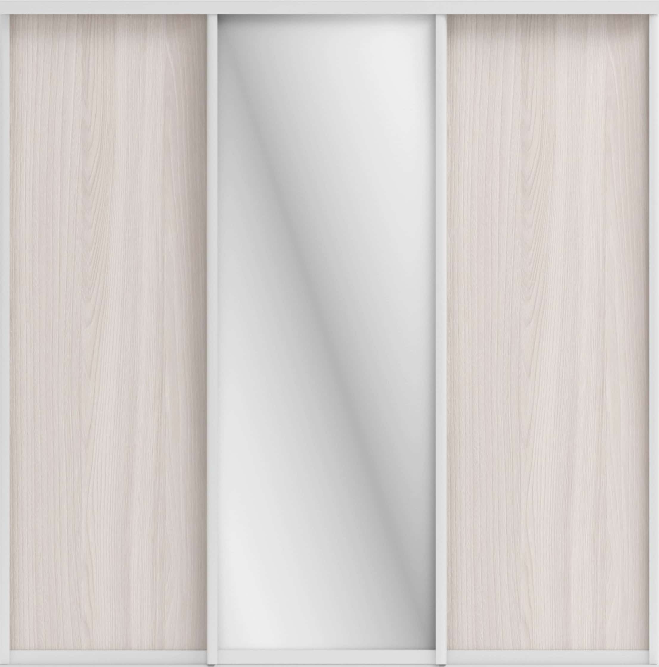 ОРИОН (ЗЕРКАЛО/ЛДСП) (ясень светлый/профиль С хром) - фото 1