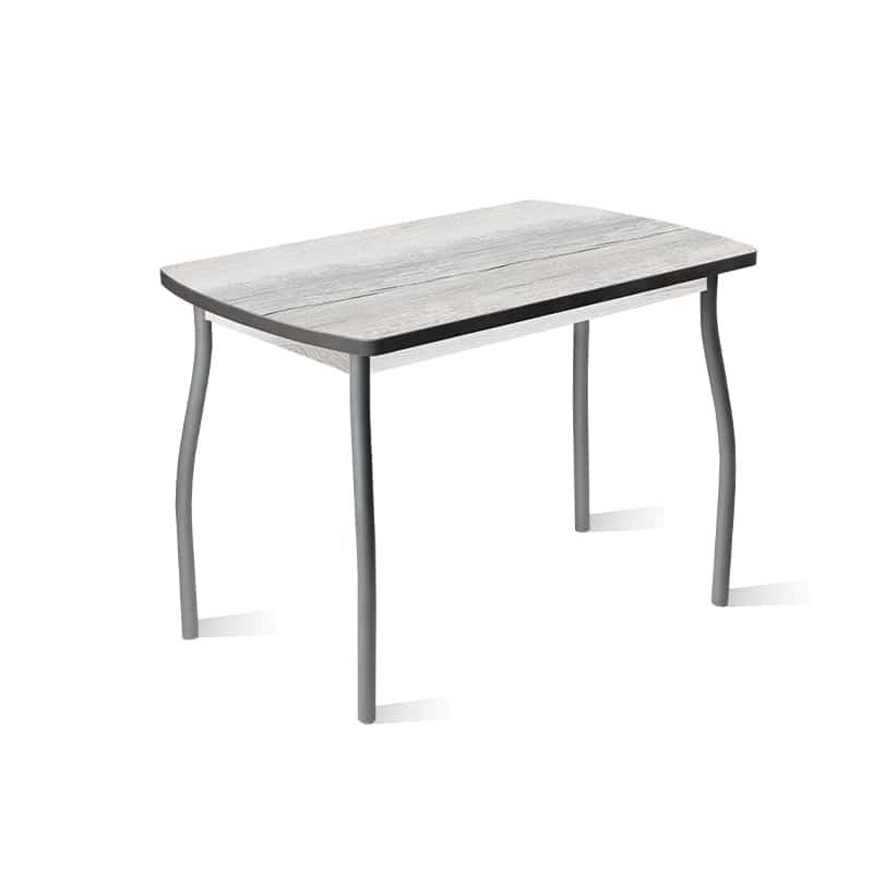 ГРАНД.4 (столешница: дуб канадский/каркас: алюминий (№1, D38 волна)) - фото 1