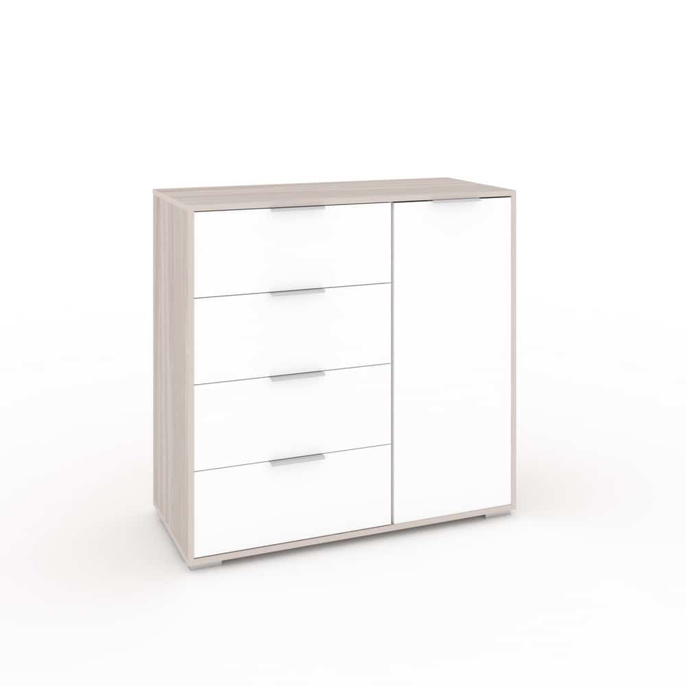 ЛАРС-4.1 (ясень светлый/белый шагрень, ручка СА-1, цвет - металлик) - фото 1