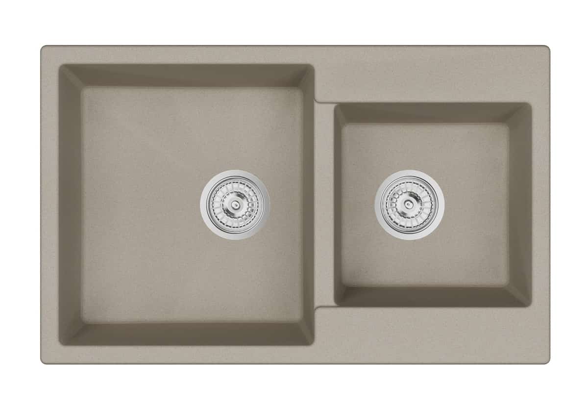 EMAR ГРАНИТ EMQ-2800.Q МОЙКА ВРЕЗНАЯ ДВЕ ЧАШИ 800*500 (берилл) - фото 1