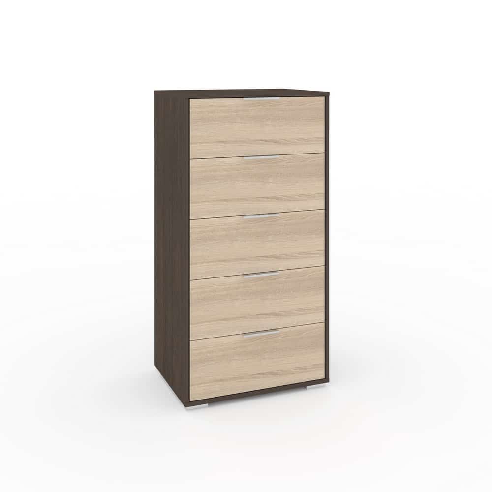 ЛАРС-5 (венге темный/дуб сонома, ручка СА-1, цвет - металлик) - фото 1