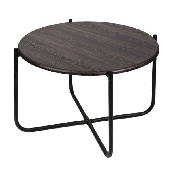 СТОЛ ЖУРНАЛЬНЫЙ (АРТ. HHST2) (650*650*430ММ) (дуб шале/черный) - фото 1