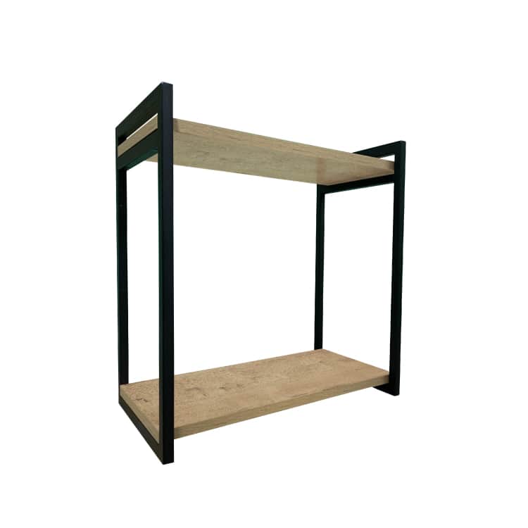 ПОЛКА ОТКРЫТАЯ МЕТАЛЛИЧЕСКАЯ 400 ММ (ОПМ 400) 700Х400Х300, металл черный/дуб бунратти, Распродажа