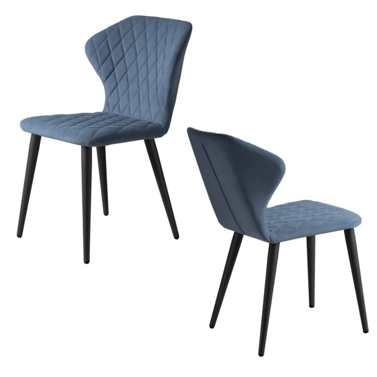 ЙОРК-1, сиденье: Текстиль DREAM ocean (серо-голубой)/каркас Черный муар (матовый), норма