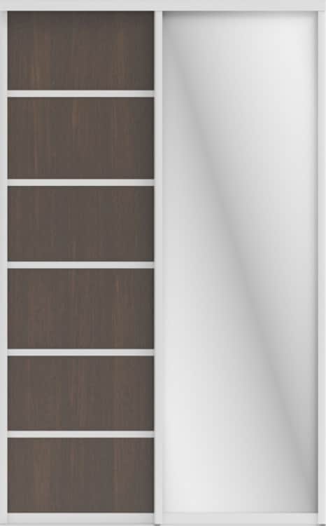 СТИВ (ЗЕРКАЛО/ЛДСП), венге темный/хром, норма