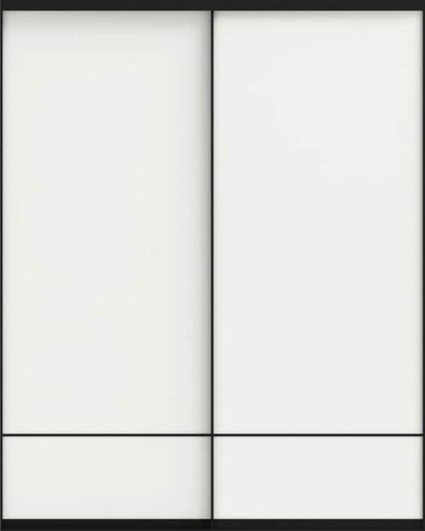 СЛИМ (SLIM) (ЛДСП), белый матовый/профиль черный Slim, норма