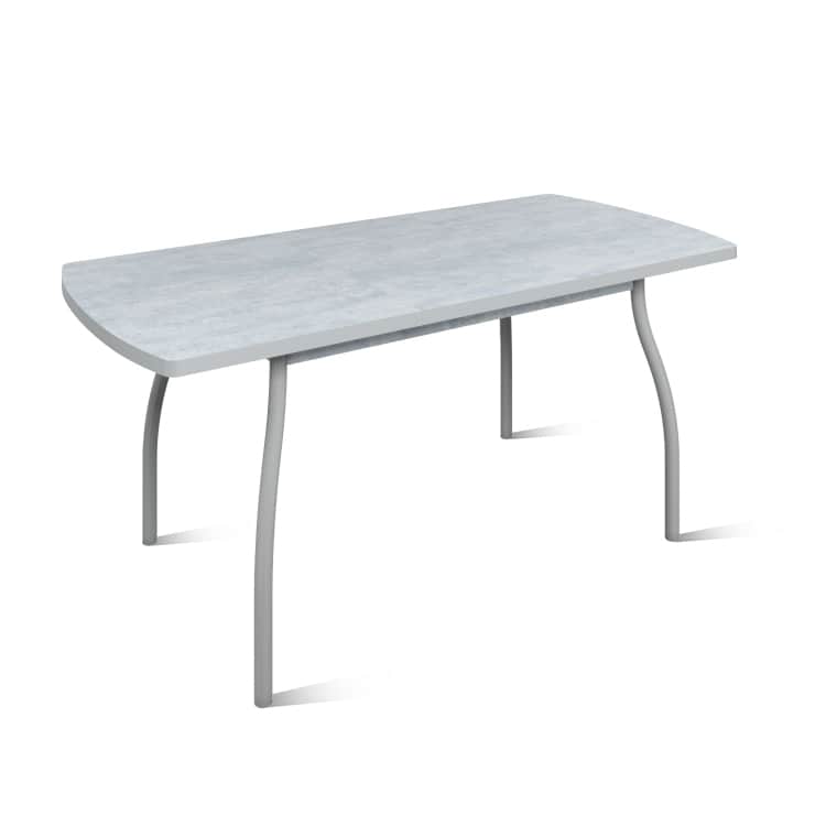 ГРАНД.4, столешница: цемент/каркас:алюминий (светло-серый), норма