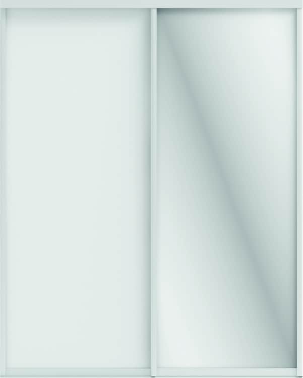 ОРИОН (ЗЕРКАЛО/ЛДСП), белый шагрень/профиль С хром, норма