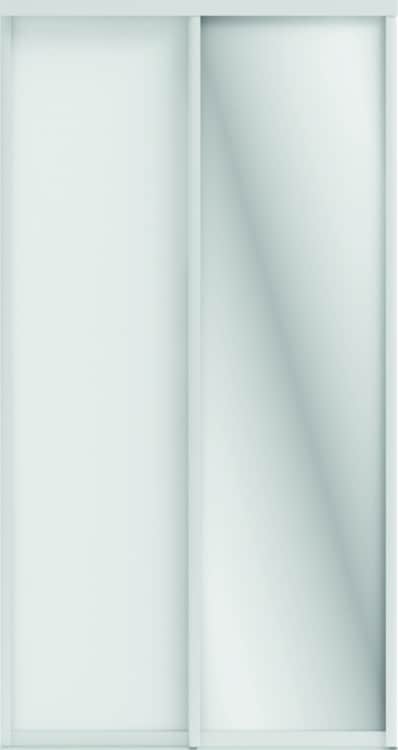 ОРИОН (ЗЕРКАЛО/ЛДСП), белый шагрень/профиль С хром, норма