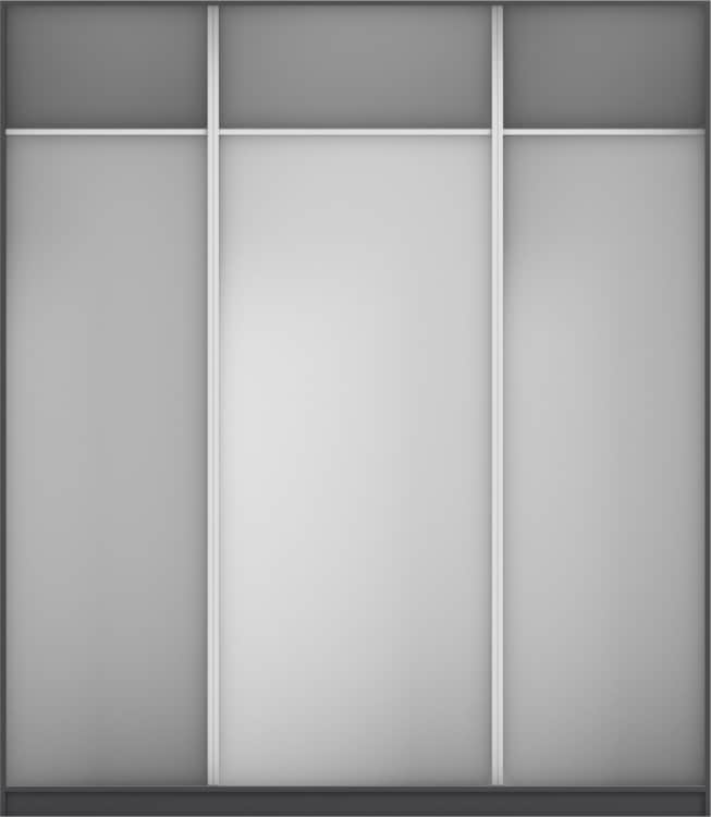 КОРПУС ШКАФА 2000*600*2300 ММ С АНТРЕСОЛЬНЫМИ ПОЛКАМИ, Корпус: ГРАФИТ, Наполнение: БЕЛЫЙ легкий шелк, норма