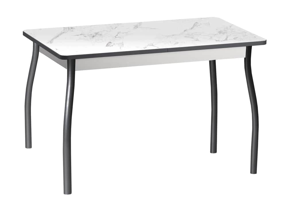 ОРИОН.4, столешница: Пластик Мрамор белый/каркас: алюминий (светло-серый), норма