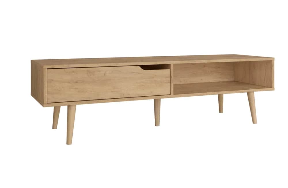 ТУМБА ТВ (АРТ. 6-56011) 1400Х420Х400ММ, Дуб крафт золотой, Распродажа