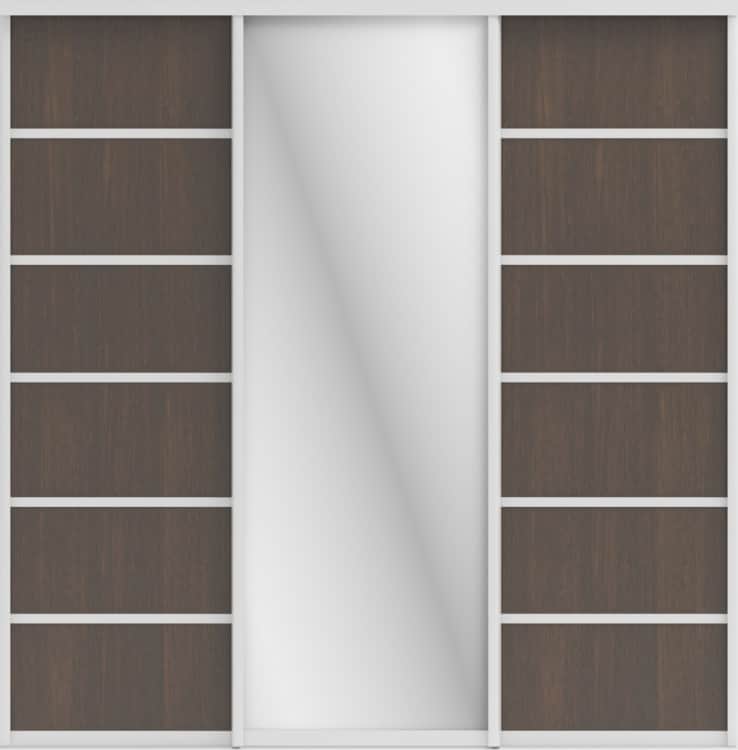 СТИВ (ЗЕРКАЛО/ЛДСП), венге темный/хром, Распродажа