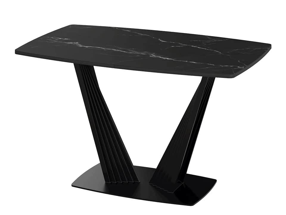 ФАБИО, черный муар/стекло матовое черный мрамор, норма