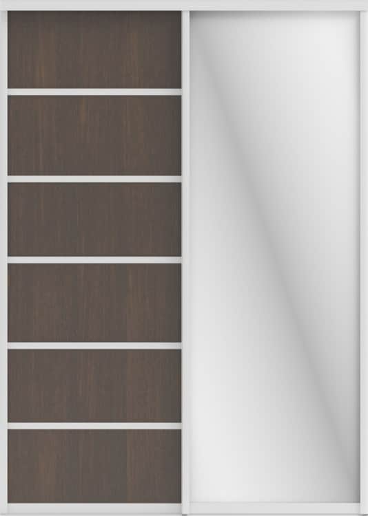 СТИВ (ЗЕРКАЛО/ЛДСП), венге темный/хром, Распродажа